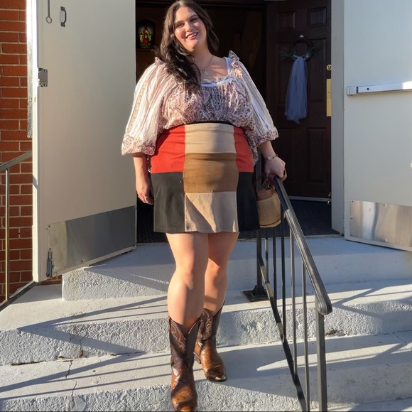 Plus Size Ruched Puff Ruffle Sleeve Boho Floral Paisley Blouse Top - Picture 8 of 10